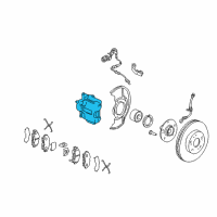 OEM 2011 Honda Element Caliper Sub-Assembly, Right Front Diagram - 45018-SCV-A04