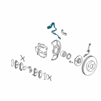 OEM 2003 Honda Element Sensor Assembly, Left Front Diagram - 57455-SCV-A01