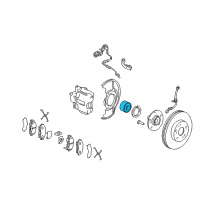 OEM 2005 Honda CR-V Bearing Assembly, Front Hub Diagram - 44300-TSA-K51