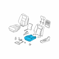 OEM 1996 Acura RL Pad & Frame, Right Front Seat Cushion Diagram - 81132-SZ3-A62