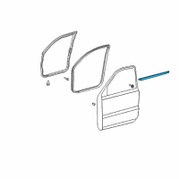 OEM 2003 Lexus GX470 Moulding, Front Door Belt, LH Diagram - 75712-60080