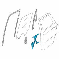 OEM Infiniti QX60 Rear Right Door Window Regulator Assembly Diagram - 82720-3JA1A