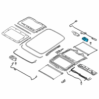 OEM 2017 BMW 740e xDrive Drive Panorama Glass Roof Diagram - 67-61-7-416-906