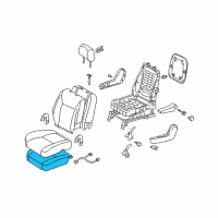 OEM 2009 Toyota Sienna Seat Cushion Pad Diagram - 71511-AE040