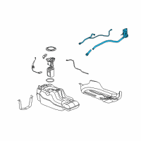 OEM 2010 Hummer H3 Pipe Asm-Fuel Tank Filler Diagram - 93356462