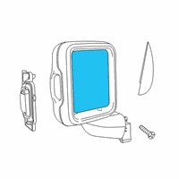 OEM 2021 Jeep Wrangler Mirror Replacement Glass Diagram - 68361969AA