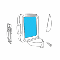 OEM 2021 Jeep Gladiator Mirror Replacement Glass Diagram - 68361969AA