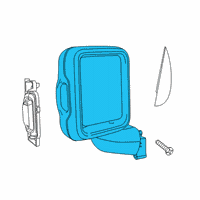 OEM 2022 Jeep Gladiator Outside Rear-View Mirror Right Diagram - 68281892AE