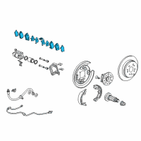 OEM 2009 Acura RDX Rear Brake Pad Set (Nac D6 Diagram - 43022-STK-A02