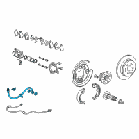 OEM 2008 Acura RDX Hose Set, Left Rear Brake Diagram - 01468-STK-A00