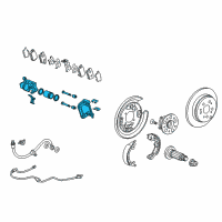 OEM 2007 Acura RDX Caliper Sub-Assembly, Right Rear Diagram - 43018-STK-A11