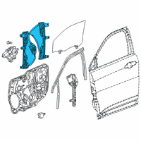 OEM 2018 Jeep Compass Front Door Window Regulator Diagram - 68292082AA