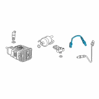 OEM 2017 Cadillac CTS Upper Oxygen Sensor Diagram - 12666672