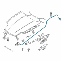 OEM 2002 BMW Z8 Engine Hood Mechanism Diagram - 51-23-8-234-533