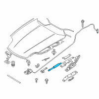 OEM 2001 BMW Z8 Gas Pressurized Spring, Hood Diagram - 51-23-8-238-570