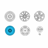 OEM 2010 Nissan Rogue Spare Tire Wheel Assembly Diagram - 40300-CN077