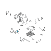 OEM Infiniti G37 Front Seat Switch Assembly, Right Diagram - 87016-JK60B