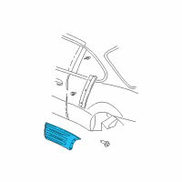 OEM 1999 Pontiac Grand Am Molding Asm, Quarter Panel Center (Paint To Match) Diagram - 12365275