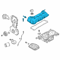 OEM Nissan Rogue Cover Assembly - Valve Rocker Diagram - 13264-4JM0A