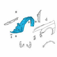 OEM 2003 Honda Accord Fender, Right Front (Inner) Diagram - 74101-SDA-A00