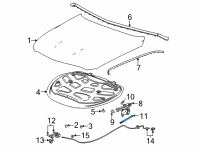 OEM Cadillac Support Cylinder Diagram - 84594283