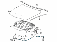 OEM Cadillac Release Cable Diagram - 84540873