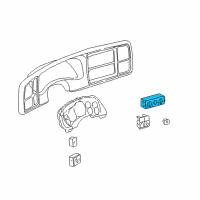 OEM 2004 Chevrolet Avalanche 2500 Control, Heater & A/C Diagram - 21997350