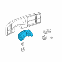 OEM 2002 Chevrolet Avalanche 2500 Instrument Cluster Assembly *Marked Print Diagram - 15073350