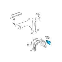 OEM 2021 Toyota Avalon Splash Shield Diagram - 53885-07020