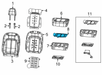 OEM Jeep Grand Cherokee L Element-Heated Seat Diagram - 68346540AA