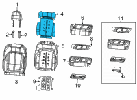 OEM 2021 Jeep Grand Cherokee L ELEMENT-HEATED SEAT Diagram - 68346539AA
