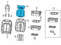 OEM Jeep Grand Cherokee L ELEMENT-HEATED SEAT Diagram - 68346539AA