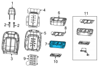 OEM 2021 Jeep Grand Cherokee L Foam-Seat Cushion Diagram - 68376088AC