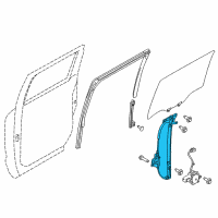 OEM 2019 Nissan Titan Regulator Assembly-Rear Door Window, RH Diagram - 82720-EZ00A