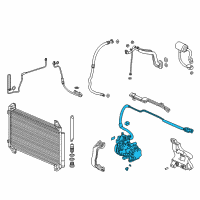 OEM Acura MDX Compressor Assembly Diagram - 38800-5WS-A02