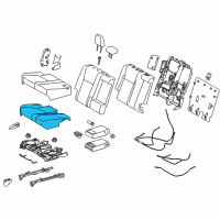 OEM 2017 Toyota Highlander Seat Cushion Pad Diagram - 71611-0E060