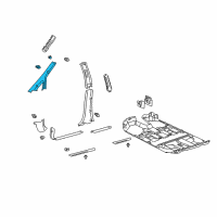 OEM 2001 Lexus RX300 Garnish, Front Pillar, RH Diagram - 62210-48010-B1