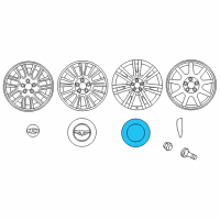 OEM Hyundai Aluminium Wheel Hub Cap Assembly Diagram - 52960-3M250