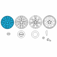 OEM 2013 Hyundai Genesis Rim 17X7 Wheel Diagram - 52910-3M570