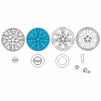 OEM 2010 Hyundai Genesis 18 Inch Wheel Dent Diagram - 52910-3M451