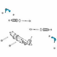 OEM 2020 Ford F-150 Outer Tie Rod Diagram - HL3Z-3A130-A