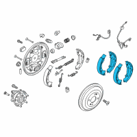 OEM Hyundai Accent Shoe & Lining Kit-Rear Brake Diagram - 58350-H9A00