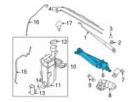 OEM Hyundai Elantra Linkage Assembly-Windshield Wiper Diagram - 98120-AB000