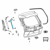 OEM 2019 Jeep Cherokee Liftgate Gas Cylinder Support Diagram - 68289852AB