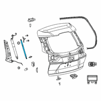 OEM 2022 Jeep Cherokee Liftgate Gas Cylinder Support Diagram - 68289852AB