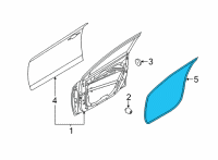 OEM 2021 Hyundai Elantra W/STRIP Assembly-FR Dr Side LH Diagram - 82130-AB000