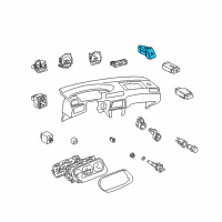 OEM 2001 Toyota Camry Hazard Switch Diagram - 84332-06020-G0