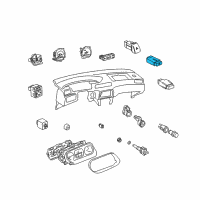 OEM 1995 Toyota Camry AC Switch Diagram - 84660-33010