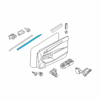 OEM 2008 Saturn Astra Sealing Strip, Front Side Door Window Inner Diagram - 24468020