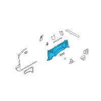 OEM 2003 Ford Explorer Sport Quarter Trim Panel Diagram - 3L2Z-9831012-AAA